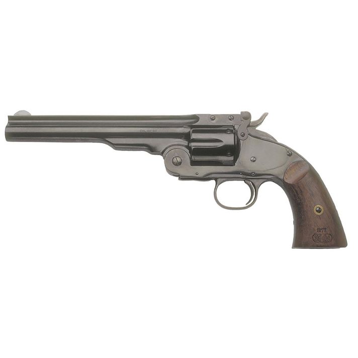 Cimarron CA850 No. 3 Schofield45 Colt (Long Colt) 6 Shot 7" Matte Black Stainless Steel Barrel, Cylinder & Frame, Walnut Grip, Exposed Hammer