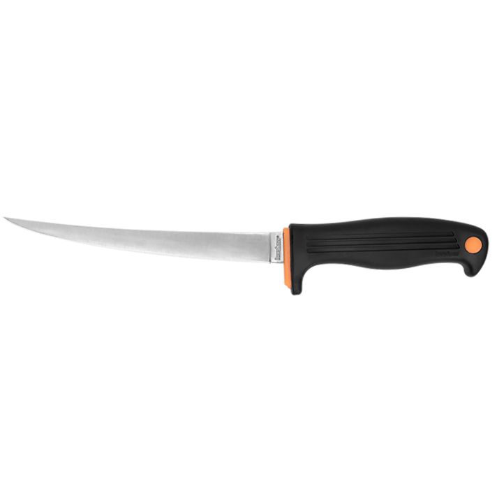 Kershaw 1257X Clearwater7" Fixed Fillet Plain Satin 420J2 SS Blade Black Co-polymer Handle Includes Sheath