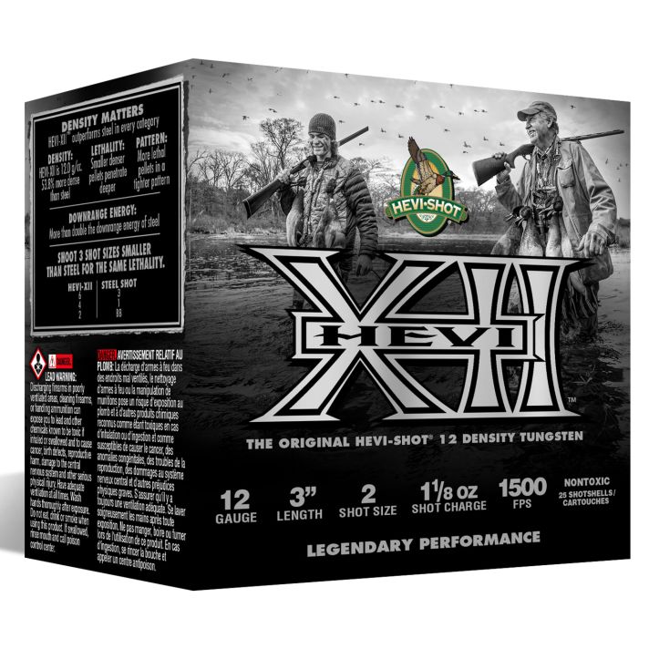 HEVI-Shot HS51302 HEVI-XII12Gauge 3" 1 1/8oz Tungsten 2Shot 25 Per Box/10 Case