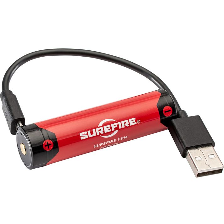 SureFire SF18650B 18650B BatteryRed/Black 3.6 Volts 3,500 mAh (1) Single Pack Rechargeable