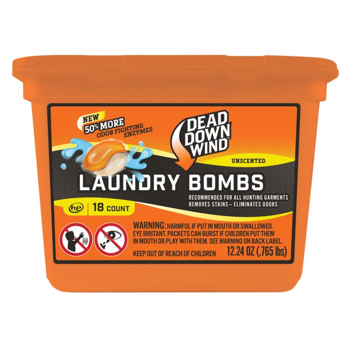 Dead Down Wind 118318 Laundry BombsOdor Eliminator Unscented Scent 12.24 oz Tub 18 count
