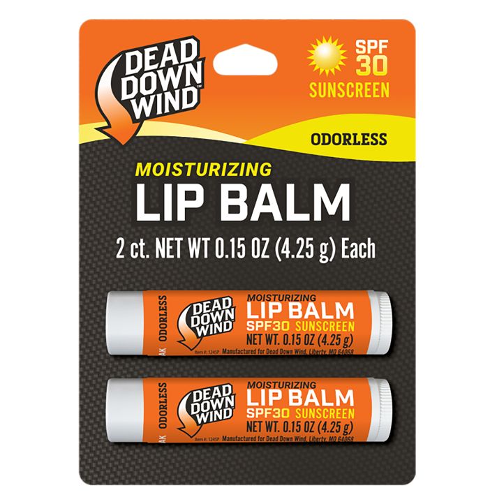 Dead Down Wind 1249BC Lip Balm0.15 oz Unscented Broad Spectrum SPF 30 Sunscreen