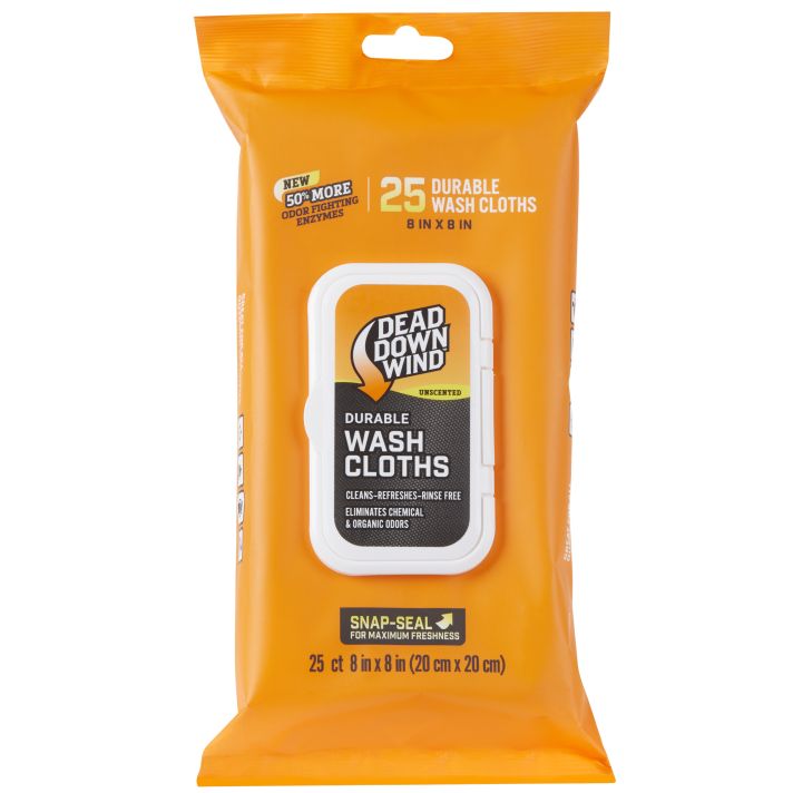 Dead Down Wind 1355 Wash Cloths Value Pack 8" X 8" Unscented 25 Count