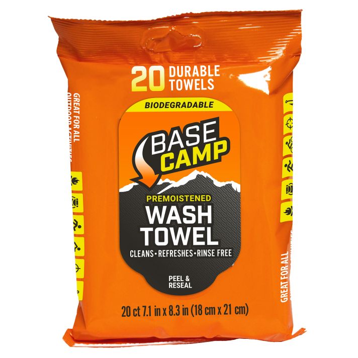 Dead Down Wind 1356 Base Camp Wash Towel Odorless 20 Per Pkg