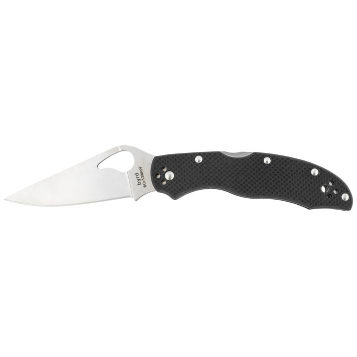 Spyderco BY01GP2 Byrd Harrier 2 3.39" Folding Clip Point Plain 8Cr13MoV SS Blade BlackTextured G10 Handle Includes Pocket Clip