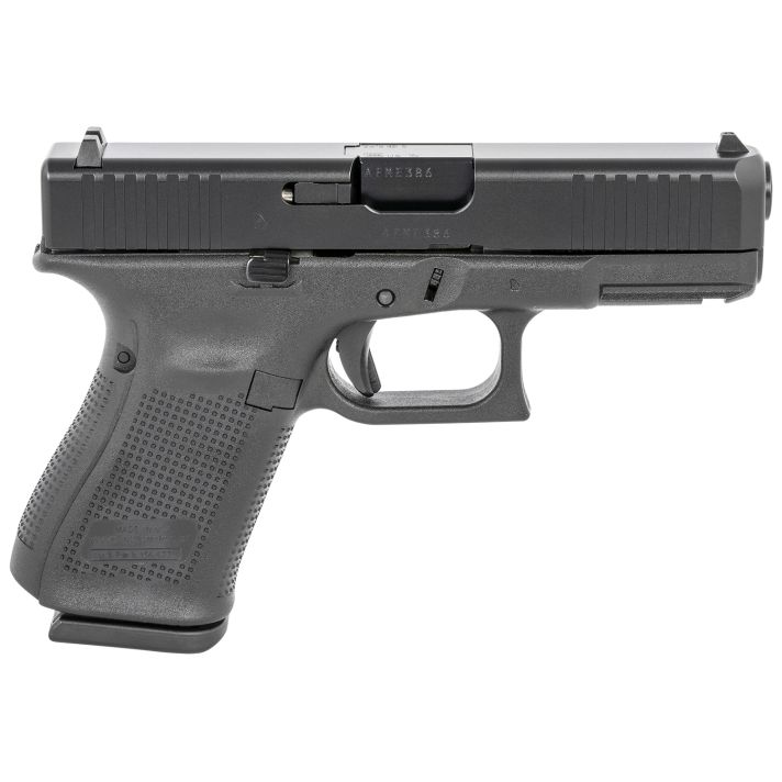 Glock UA195S203 G19 Gen5 Compact 9mm Luger4.02" Glock Marksman Barrel 15+1, Black Frame & nDLC Slide, Modular Backstrap, Ambidextrous Mag. Catch & Slide Stop, Safe Action Trigger (US Made)
