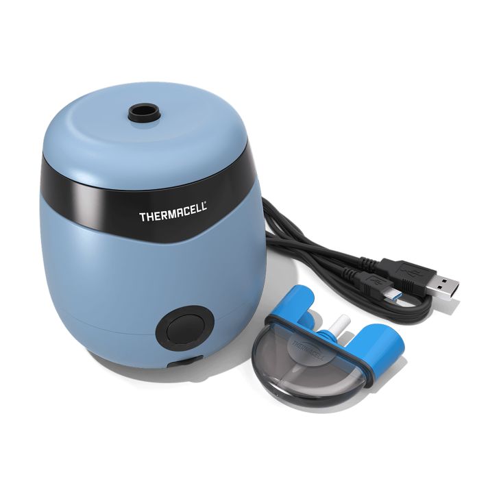 Thermacell E55B E-Series Rechargeable Repeller Light Blue Effective 20 ft Odorless Scent Repels Mosquito Effective Up to 12 hrs