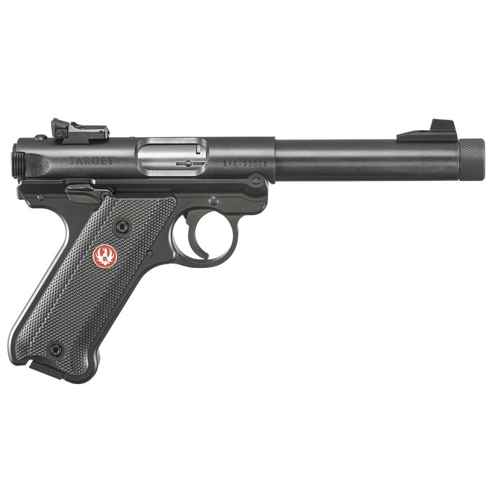 Ruger 40178 Mark IV Target Sports South Exclusive 22 LR 10+1 5.50" Blued Threaded Bull Barrel,Blued Aluminum Frame, Black Checkered Polymer Grip, Right Hand, Two Magazines