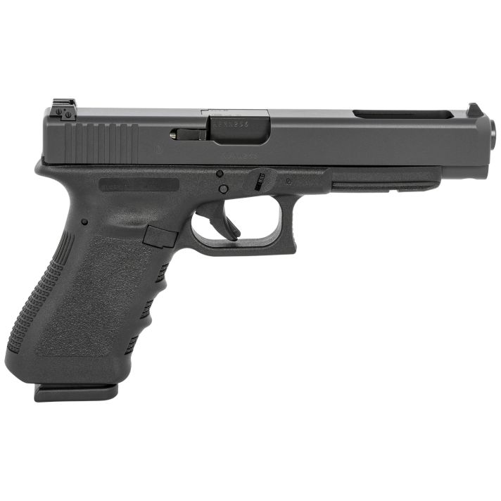 Glock UI3430103 G34 Gen3 Competition 9mm Luger5.31" Barrel 17+1,Black Frame & Slide, Finger Grooved Rough Texture Grip, Adjustable Sights, Safe Action Trigger (US Made)