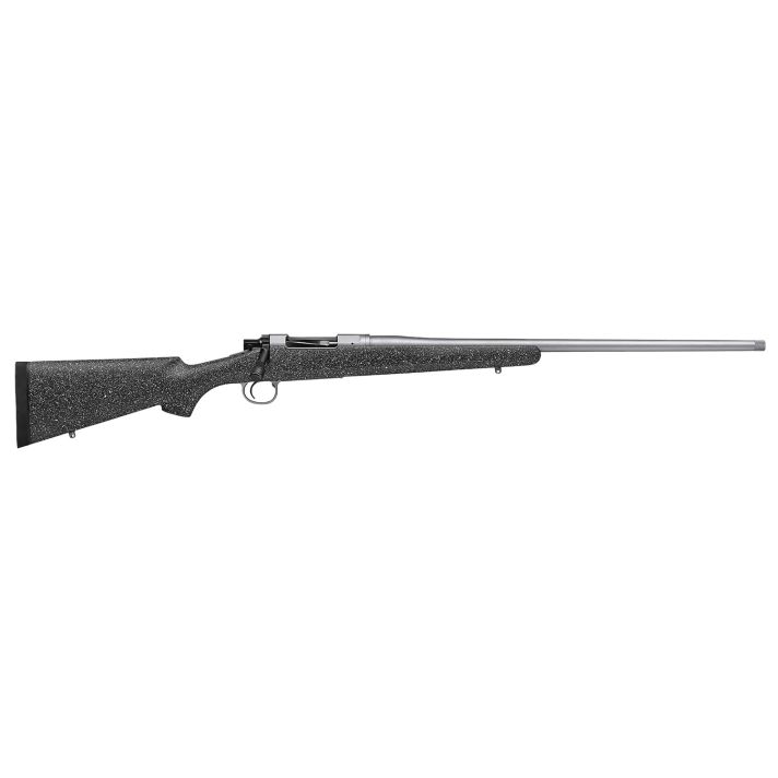 Nosler 40621 M2128 Nosler 3+1 24" Barrel, Stainless Steel Nitride Metal Finish, Gray Speckled Black All-Weather Epoxy Stock