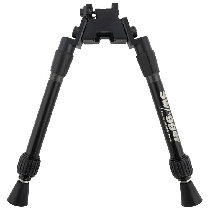 Swagger SWAGBPSEA12 Sea12 Extreme Angle Bipod with Black Finish, Picatinny Attachment & 9-12" Vertical Adjustment