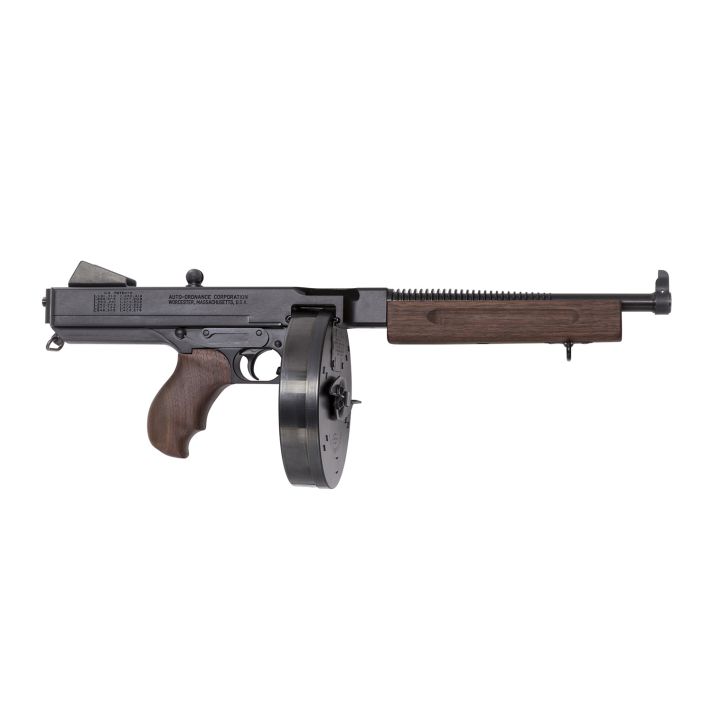 Thompson TA510D 1927A-1 Deluxe 45 ACP Caliber with 10.50" Barrel, 10+1 Capacity (Drum), Blued Metal Finish, Walnut Grip Right Hand