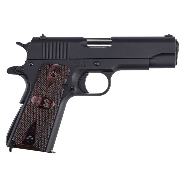 Auto-Ordnance 1911BKOCW 1911 A1 Commander 45 ACP 9+1 4.25" Matte Black SerratedCarbon Steel Slide Matte Black Matte Black Carbon Steel Checkered Wood w/Integrated US Logo Grips Right Hand