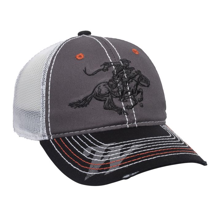 Outdoor Cap WIN35B Winchester Cap Cotton Twill Black/Charcoal/White Unstructured OSFA