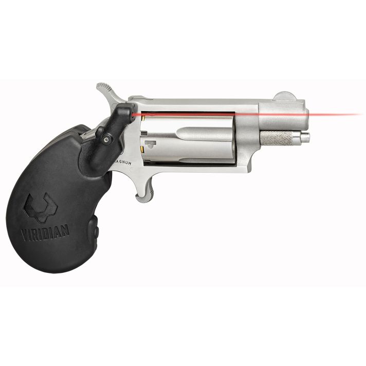 North American Arms 22MSVL Mini-Revolver w/Laser 22 WMR 5rd Shot 1.13" Stainless Steel Barrel, Frame & Cylinder, Black Polymer Grip, Viridian E-Series Red Laser, Exposed Hammer
