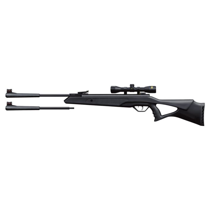 Beeman 10611 Longhorn II Combo Spring Piston 22 1rd Shot Black Black Receiver Black Fixed Thumbhole with Pistol Grip Stock Scope 4x32mm