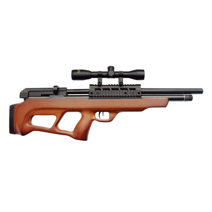 Beeman 1357 Under-LeverPre-Charged Pneumatic 177 Pellet 12+1 Shot Black Black Receiver European Hardwood Scope 4x32mm