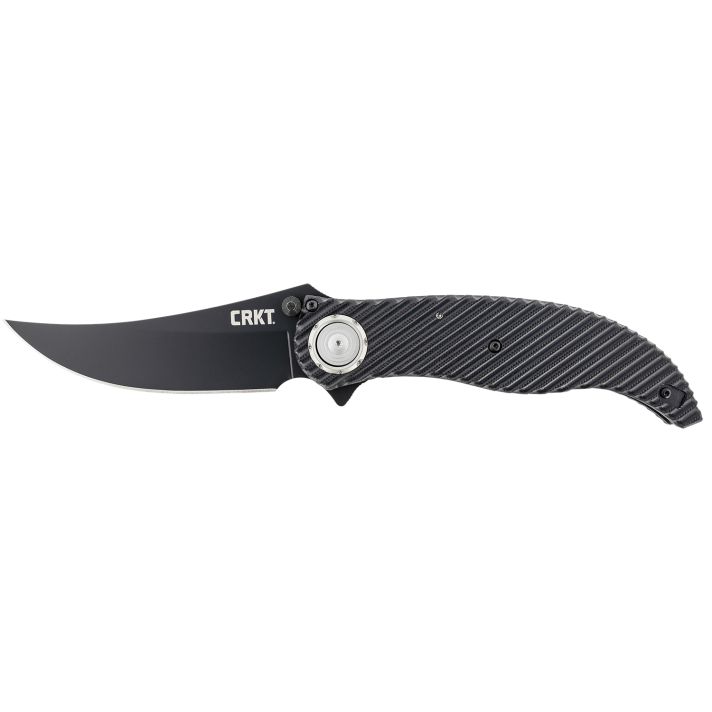 CRKT 2640 Clever Girl4.10" Folding Plain Black Powder Coated D2 Steel Blade/ Black G10 Handle Includes Pocket Clip