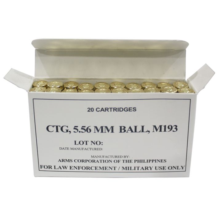 Armscor 50174 Precision M193 5.56x45mmNATO 55gr Full Metal Jacket 20 Per Box/50 Case