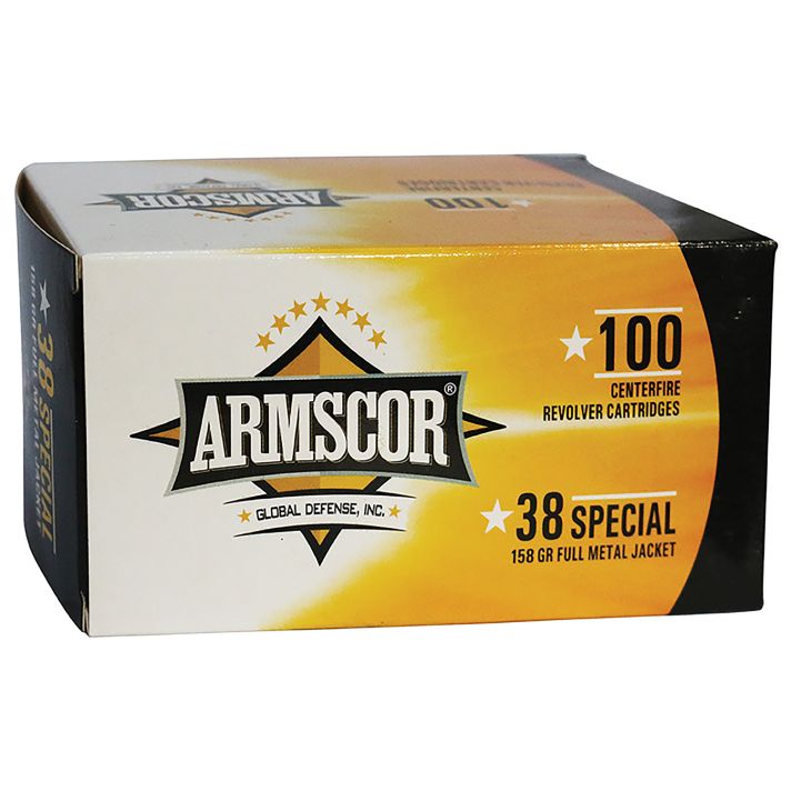 Armscor 50449 Precision Value Pack 38Special 158gr Full Metal Jacket 100 Per Box/12 Case