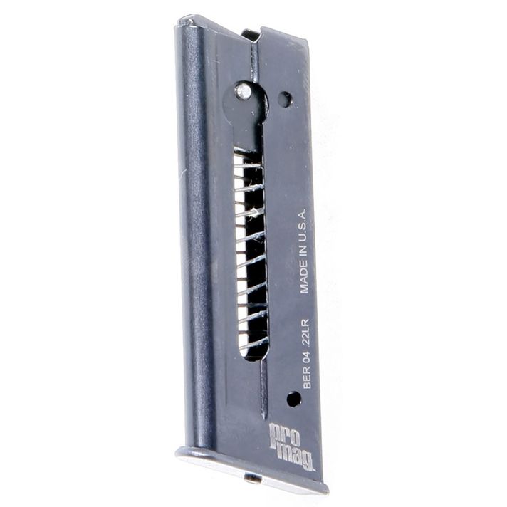 ProMag BER04 Standard7rd 22 LR Fits Beretta 21A Bobcat Black Steel