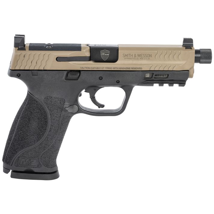 Smith & Wesson 13450 M&P M2.0 OR Spec Series Kit 9mm Luger 4.60" 17+1 Black Polymer Frame Flat Dark Earth Stainless Steel Slide Black Interchangeable Backstrap Grip