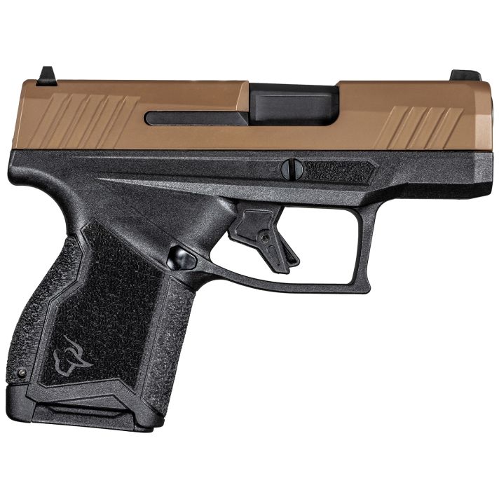 Taurus 1GX4M93E GX4 Micro-Compact 9mm Luger Caliber with 3.06" Barrel, 11+1 Capacity, Black Finish Frame, Serrated Coyote Cerakote Steel Slide &Interchangeable Backstrap Grip Includes 2 Mags