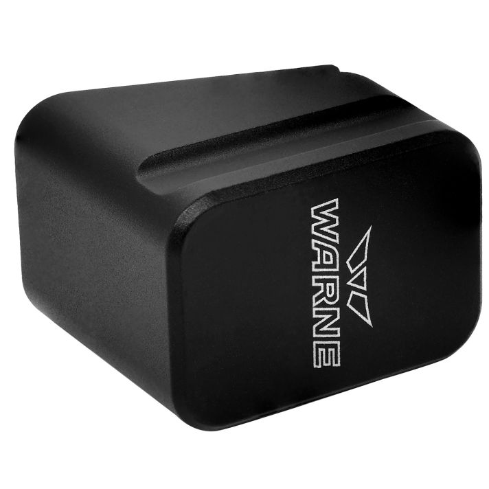 Warne MEG1754BLK Magazine Extensionmade of 6061-T6 Aluminum with Hardcoat Anodized Black Finish for Glock 17, 22 Magazines (Adds 5rds 9mm Luger, 4rds 40 S&W)
