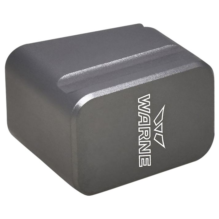 Warne MEG1754GR Magazine Extensionmade of 6061-T6 Aluminum with Hardcoat Anodized Gray Finish for Glock 17, 22 Magazines (Adds 5rds 9mm Luger, 4rds 40 S&W)