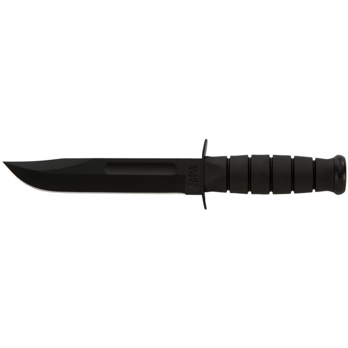 Ka-Bar 1211 Fighting/Utility7" Fixed Clip Point Plain Black 1095 Cro-Van Blade, Black Kraton G Handle, Includes Sheath