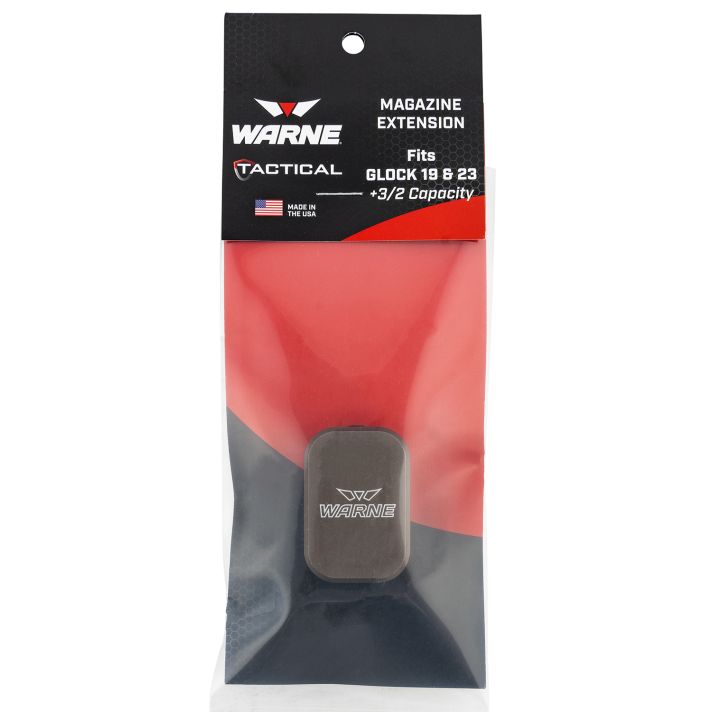 Warne MEG1932DE Magazine Extensionmade of 6061-T6 Aluminum with Hardcoat Anodized Flat Dark Earth Finish for Glock 19, 23 Magazines (Adds 3rds 9mm Luger, 2rds 40 S&W)