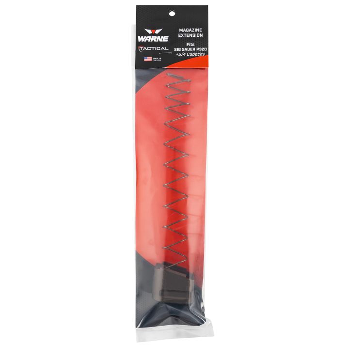 Warne MESIG54DE Magazine Extensionmade of 6061-T6 Aluminum with Hardcoat Anodized Flat Dark Earth Finish for Sig P320 Magazines (Adds 5rds 9mm Luger)