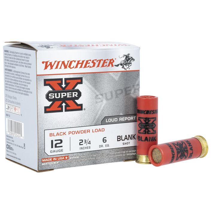 Winchester Ammo XBP12W Super X Blank 12Gauge 2.75" 25 Per Bx/10 Case