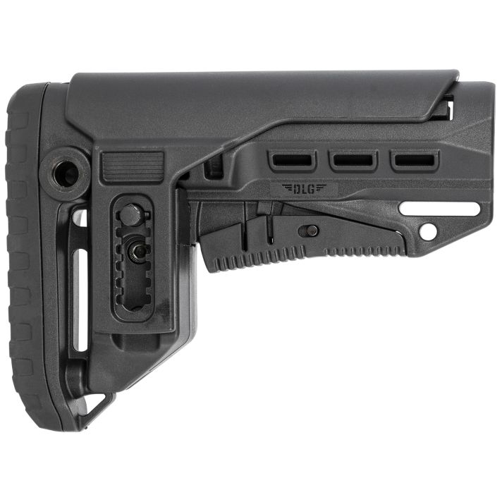 NcStar DLG-130-052 Compact PCP52 Mil-Spec Stock Black Synthetic Collapsible with Adjustable Cheekpiece