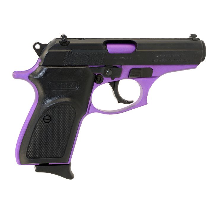 Bersa T380PRP8 ThunderMicro-Compact Frame 380 ACP 8+1, 3.50" Purple Cerakote Steel Barrel, Matte Black Serrated Steel Slide, Purple Cerakote Aluminum Frame