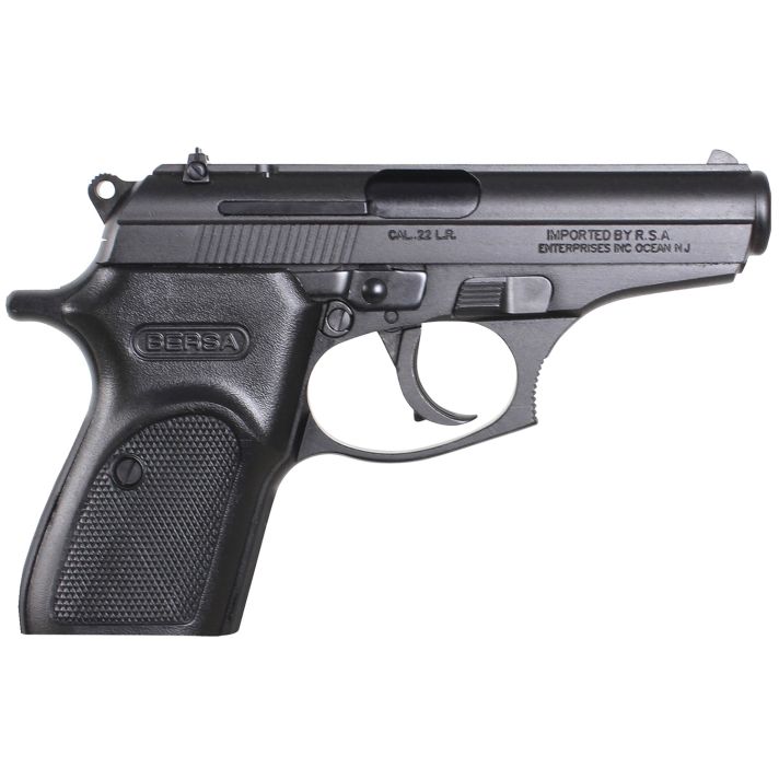 Bersa T22M ThunderMicro-Compact Frame 22 LR 10+1, 3.50" Black Steel Barrel, Matte Black Serrated Slide, Matte Black Aluminum Frame w/Beavertail