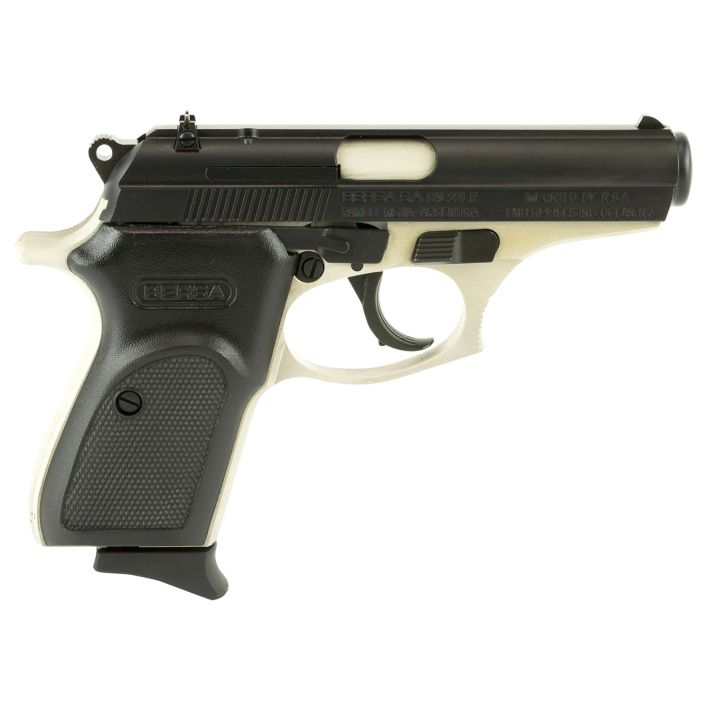 Bersa T22DT ThunderMicro-Compact Frame 22 LR 10+1 3.50" Nickel Steel Barrel, Matte Black Serrated Slide, Nickel Aluminum Frame w/Beavertail