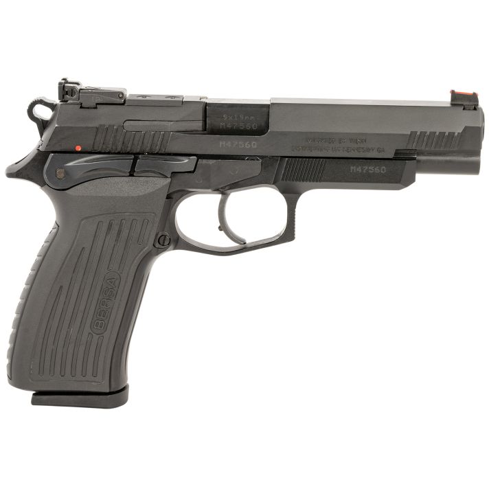 Bersa TPR9XT TPR XT Full Size Frame 9mm Luger 17+1, 4.96" Black Steel Barrel, Matte Black Serrated Steel Slide & Aluminum Frame, Ambidextrous