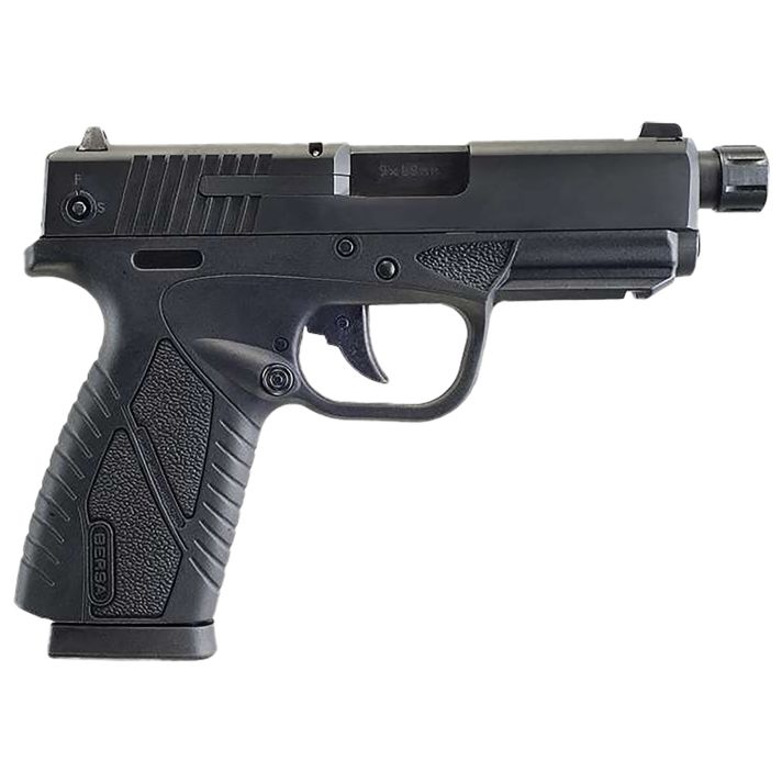 Bersa BP9MCCX BPCCSub-Compact Frame 9mm Luger 8+1, 3.30" Black Steel Threaded Barrel, Matte Black Serrated Steel Slide & Polymer Frame w/Picatinny Rail