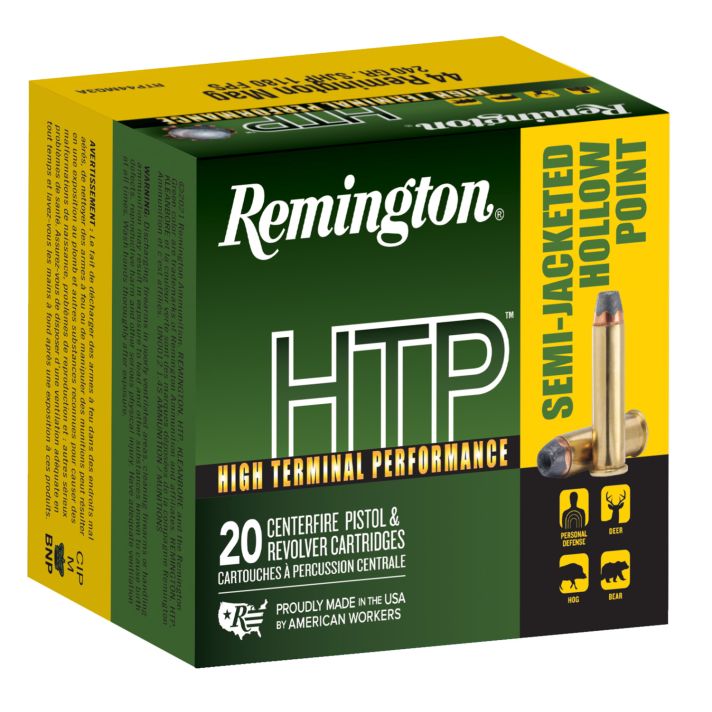 Remington Ammunition 23010 HTP44RemMag 240gr Semi Jacketed Hollow Point 20 Per Box/25 Case