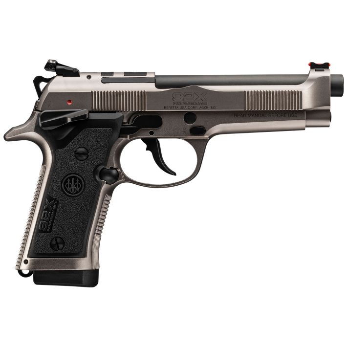Beretta USA J92XRD21 92X Performance Defensive Full Size Frame 9mm Luger 15+1, 4.90" Black Barrel, Gray Nistan Optic Ready/Serrated Steel Slide & Frame w/Beavertail