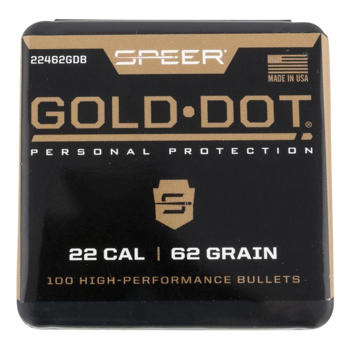 Speer 22462GDB Gold Dot224Cal 62gr Soft Point 100 Per Box/20 Case