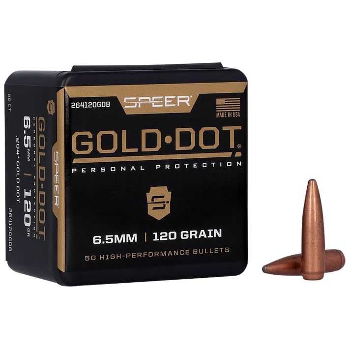 Speer 264120GDB Gold Dot264Cal 120gr Bonded Soft Point 50 Per Box/20 Case
