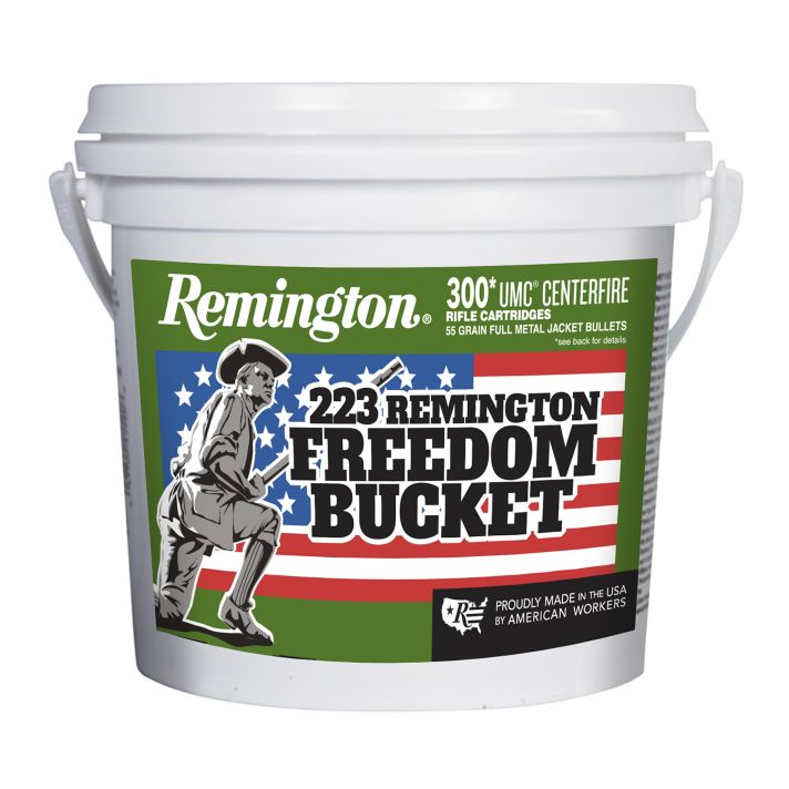 Remington Ammunition 23897 UMC Freedom Bucket 223Rem 55gr Full Metal Jacket 300 Per Box/4 Case