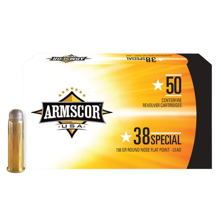 Armscor FAC385N USA38Special 158gr Lead Round Nose Flat Point 50 Per Box/20 Case