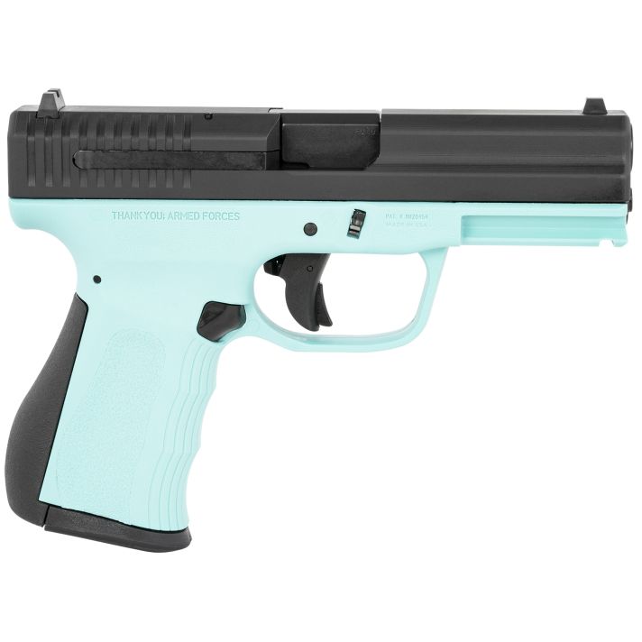 FMK G9C1G2TBSS 9C1 G2 9mm Luger 14+1 4" Black Stainless Steel Barrel, Black Serrated Carbon Steel Slide, Blue Jay Polymer Frame w/Picatinny Rail, Black Backstrap Grip