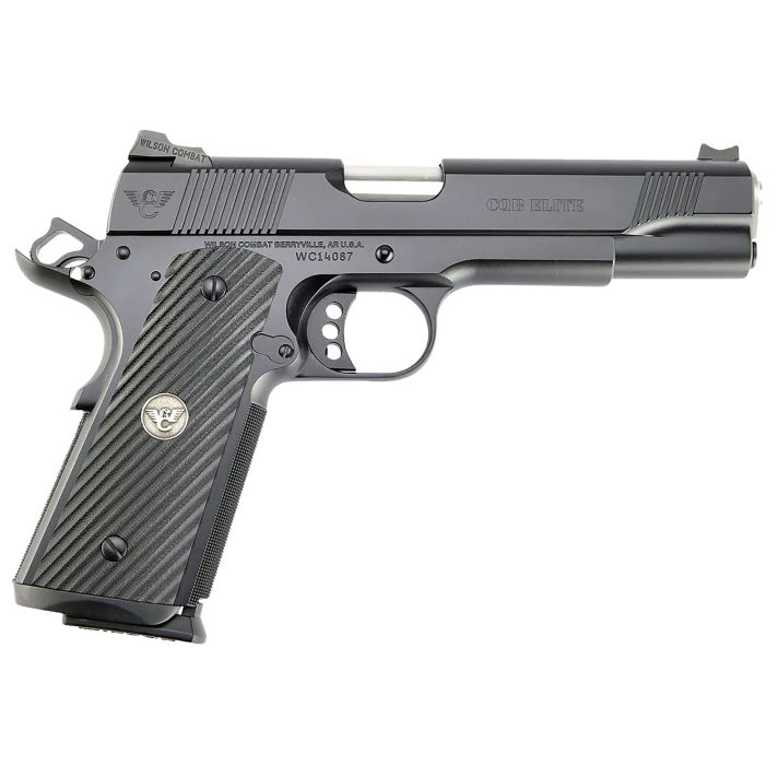Wilson Combat CQBEFS9 CQB Elite 9mm Luger 10+1 5" Match Grade Barrel, Black Serrated Carbon Steel Slide, Black Armor-Tuff Carbon Steel Frame w/Beavertail, Black G10 Grip