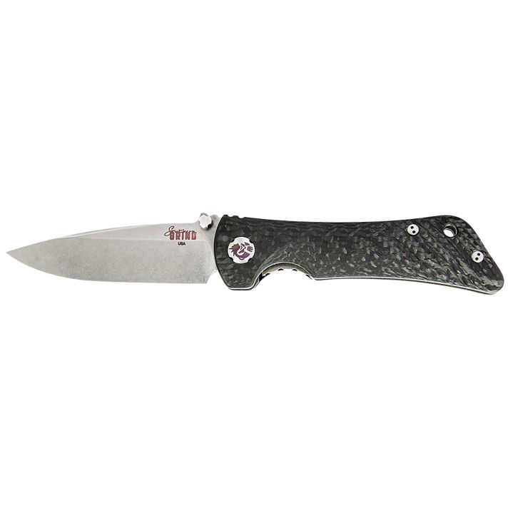Southern Grind SG06030008 Spider Monkey3.25" Folding Drop Point Plain Satin S35VN SS Blade, 4.19" Black Textured Carbon Fiber Handle, Includes Pocket Clip