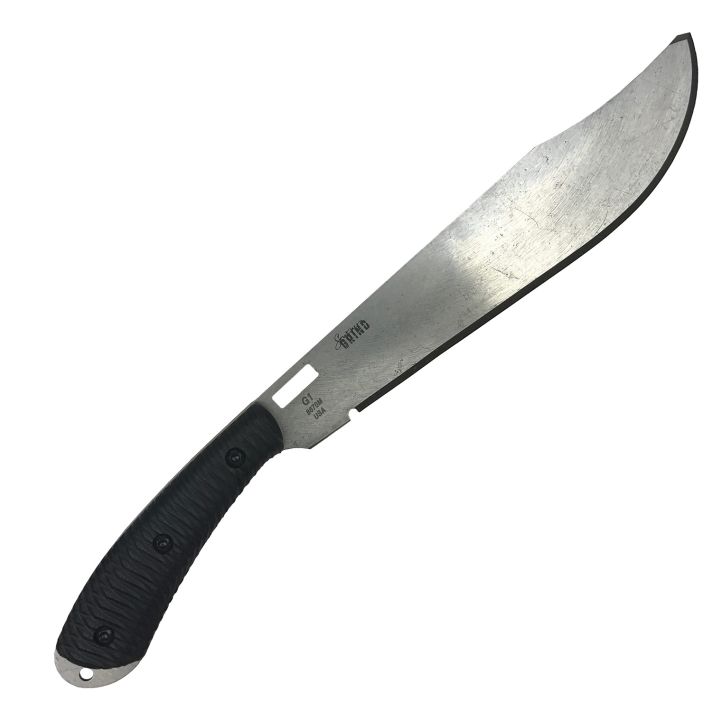 Southern Grind SG01070002 Grandaddy11.78" Fixed Bowie Plain Satin 8670 Steel Blade, Black G10 Handle