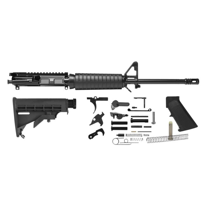Del-Ton Inc RKT101 Heavy Carbine Rifle Kit5.56x45mm NATO 16" Chrome Moly Vanadium Barrel 7075-T6 Anodized Aluminum Rec with A2 Flash Hider